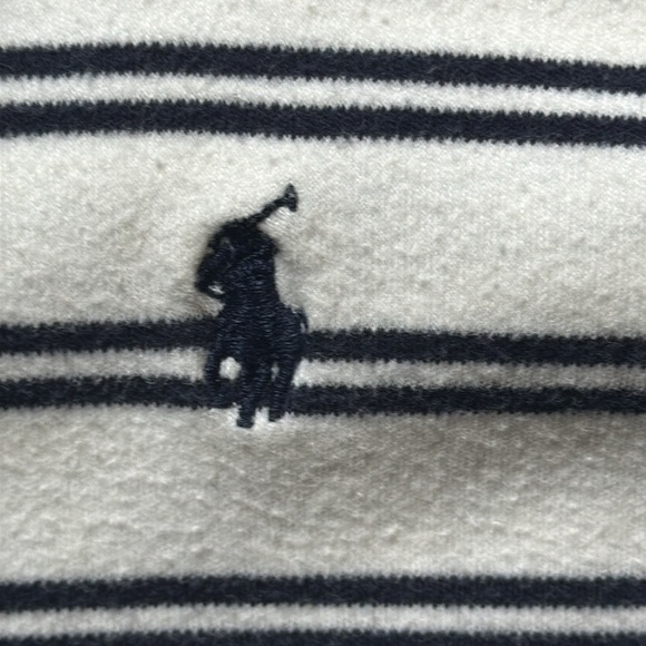 Vintage Kids Polo by Ralph Lauren Shirt White Stripe Size YL - Picture 3 of 4